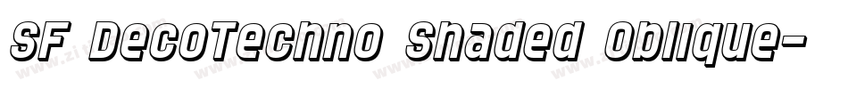 SF DecoTechno Shaded Oblique字体转换